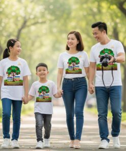 Bộ Áo “Gia Đình Cây Hạnh Phúc Bền Vững Mặt Trời”