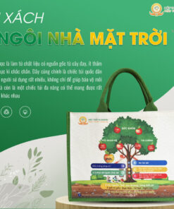 Túi xách vải – 5 Ngôi Nhà Mặt Trời (Màu xanh)