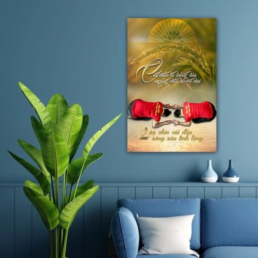 Tranh Khiêm Hạ Về Với 5 Ngôi Nhà, treo tường 40×60 cm